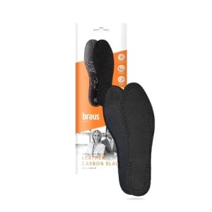 стельки BRAUS Leather-Carbon-BLACK-7820 аксессуары для обуви в интернет магазине DESSA